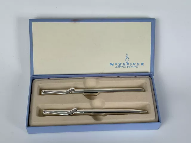 Newbridge Silverwear Pen and Pencil Set With Presentation Box And Fabric Sleeves