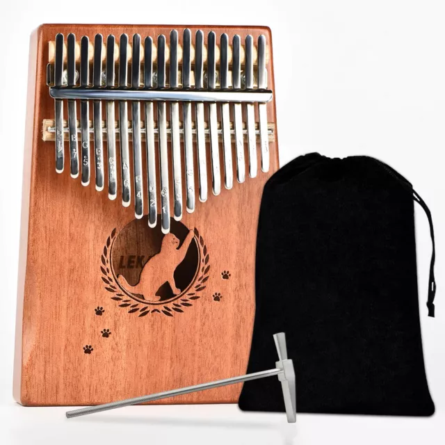 Instrumento musical de madera para piano de pulgar Kalimba de 17 teclas dedo Mbira