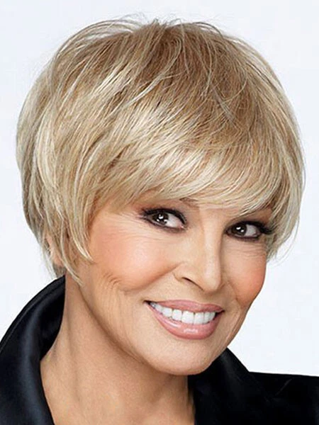 Light Blonde BOB Hairstyles Women's Natural Straight 100% Human Hair Wig 6 Inch