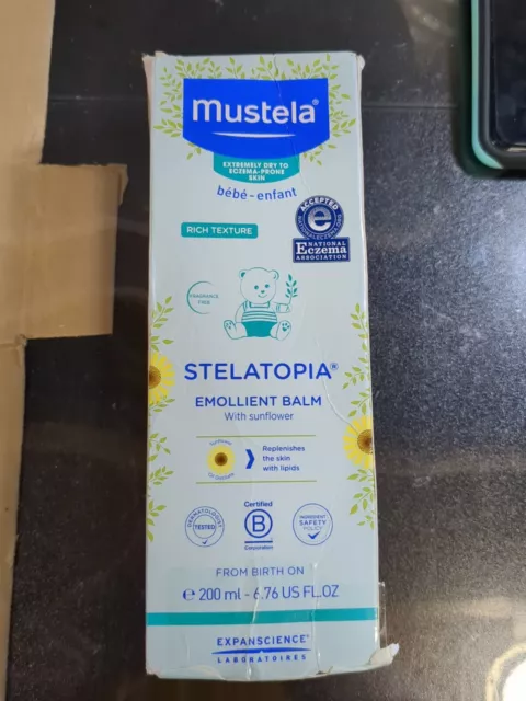 Mustela - Stelatopia Eczema-Prone Skin Emollient Balm 200ml Baby Cream 07/23 #S1