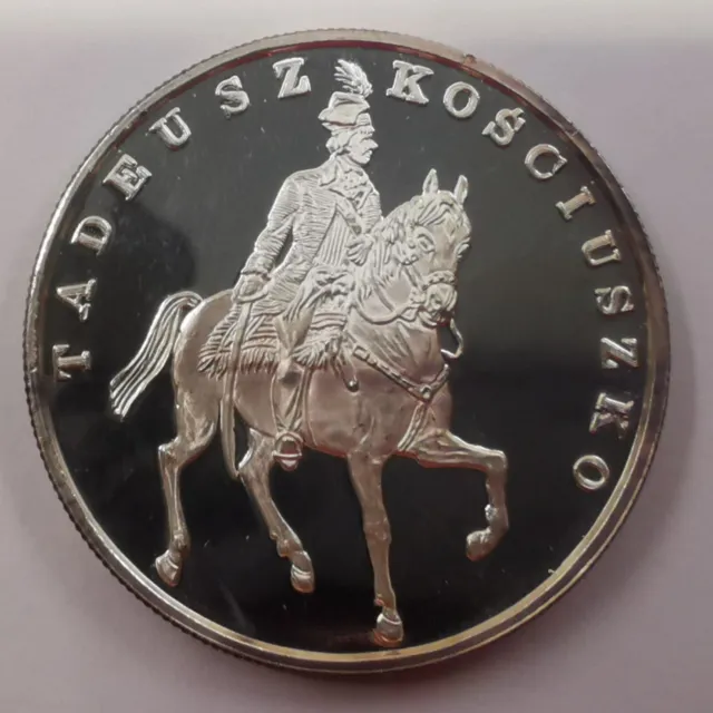 POLAND 100000 Zlotych 1990 Silver Proof Tadeusz Kosciuszko