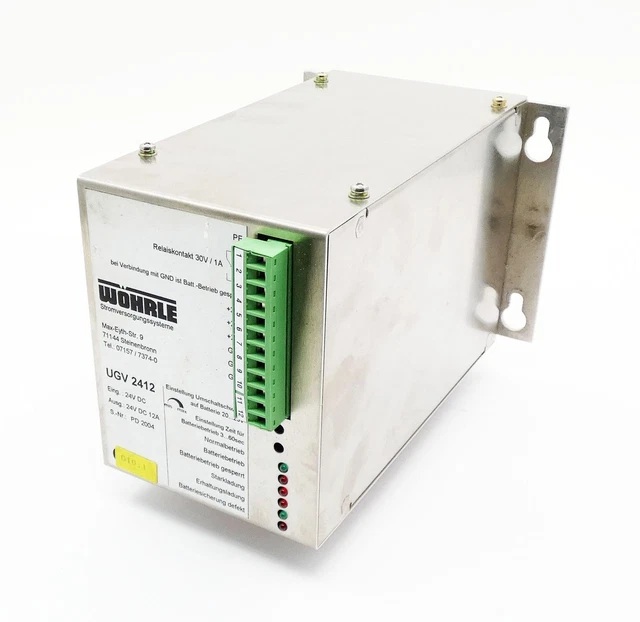 Wöhrle UGV 2412 In/Out: 24/24VDC 12A alimentazione ininterrotta - usato-