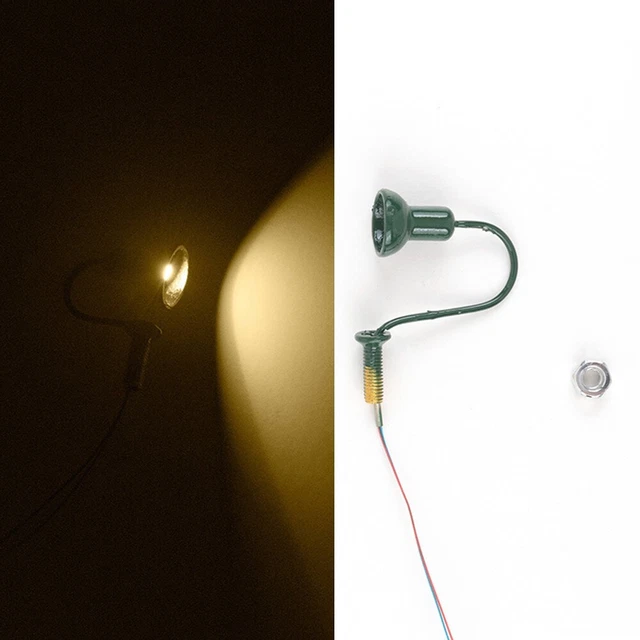 Lot De 5 Lampadaires LED à Mât En Treillis Pour Modélisme Ferroviaire HO – Tension 3 V, Résistances Incluses