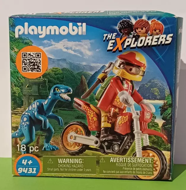 Playmobil Sammlung The Explorers Set 9431 Motocross-Bike mit Raptor in OVP