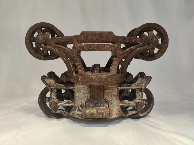 Antique Cast Iron Myers OK Unloader H-321 Barn Hay Trolley Ashland Ohio