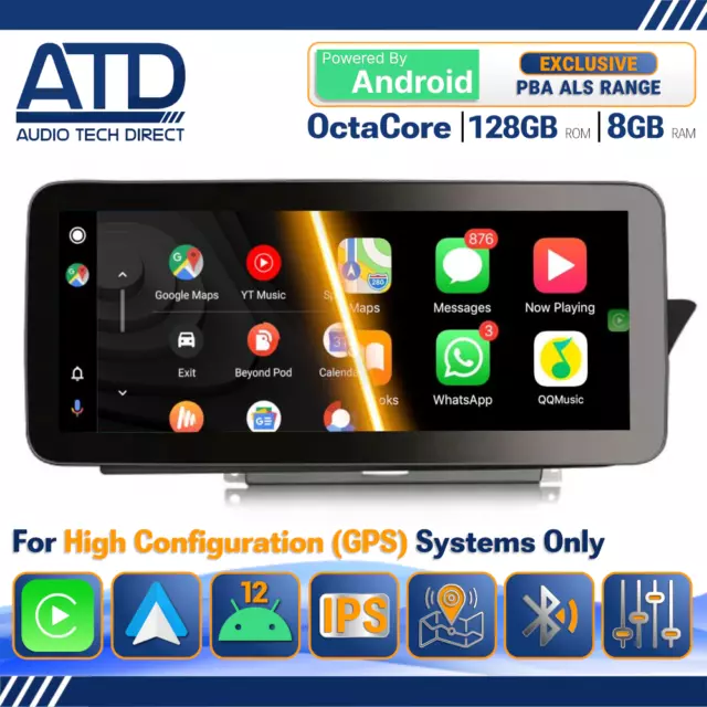 Android Auto Radio para Audi A4 B8 A5 S5 Alta Configuración Carplay Coche GPS IP