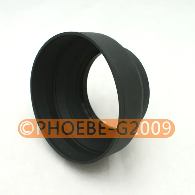 58mm 3-in-1 3-Stage Collapsible Rubber Lens Hood