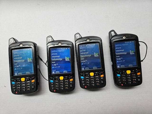 4x Zebra Motorola Symbol MC67 MC67NA P/N: MC67NA-PDABAB00300 Lot #1315