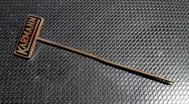 Karmann Anstecknadel schwarz emailliert 15x6mm 70er Jahre alt+original