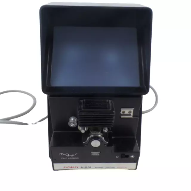 Visor Editor Dual-8 Vintage Goko A-201 para Edición de Películas Super-8 Stock