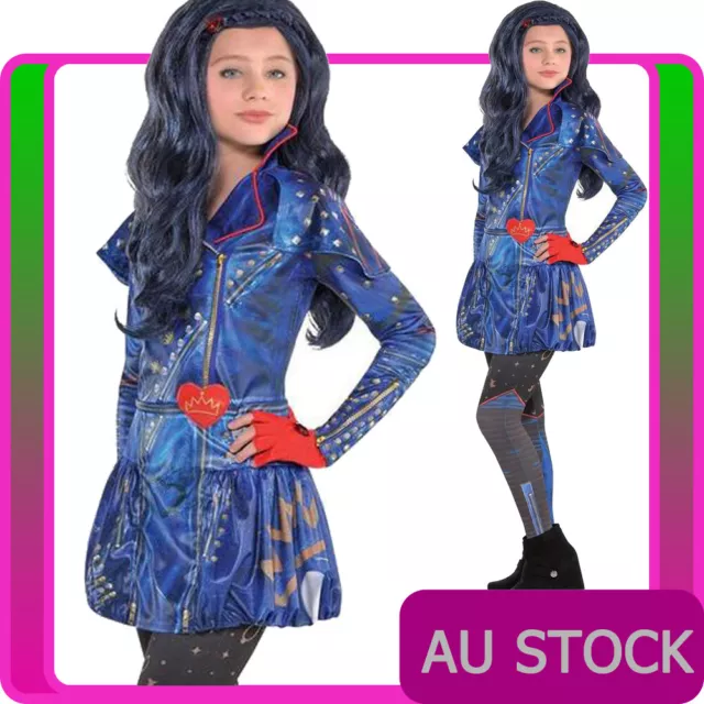 Girls Evie Costume Disney The Descendants Child Book Week Halloween Fancy Dress