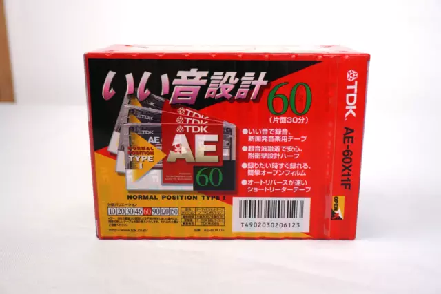 TDK AE 60 Kassetten 11 St. OVP versiegelt Cassette tape sealed 11er Pack AE60 3