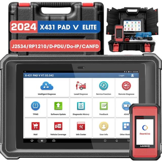 2024 LAUNCH X431 PAD V ELITE KFZ OBD2 Diagnosegerät Online Programming Codierung