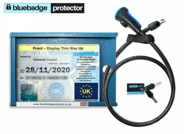 Blue Badge Protector Disabled Holder Anti Theft Lockable Security Holder Wallet