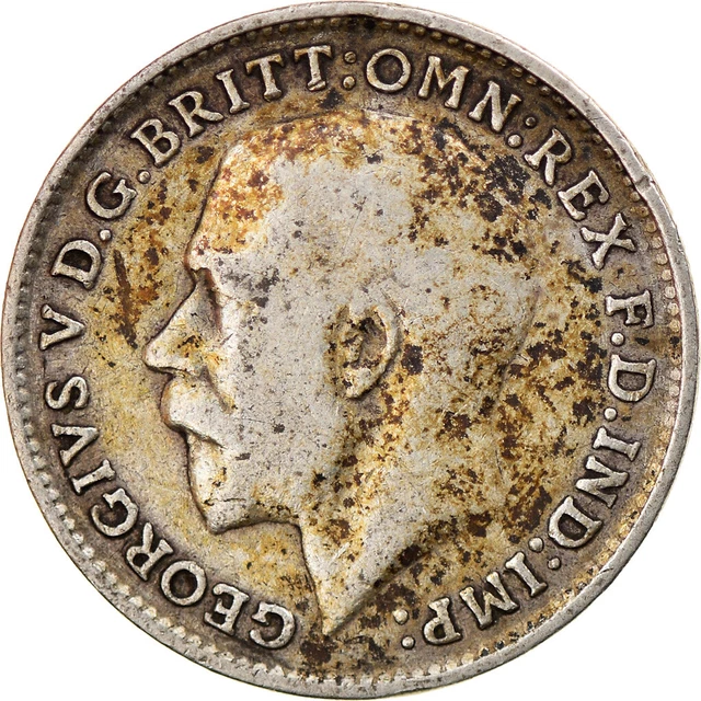 [#797785] Coin, Great Britain, George V, 3 Pence, 1916, VF(30-35), Silver, KM:81
