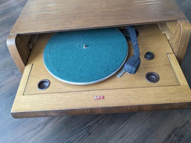 Stern Radio Staßfurt Plattenspieler-Schatulle VEB RFT vintage 1950er Jahre