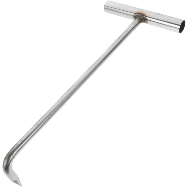 T-förmiger Stahlhaken 38cm - Robuster Schachthaken Für Schachtdeckel