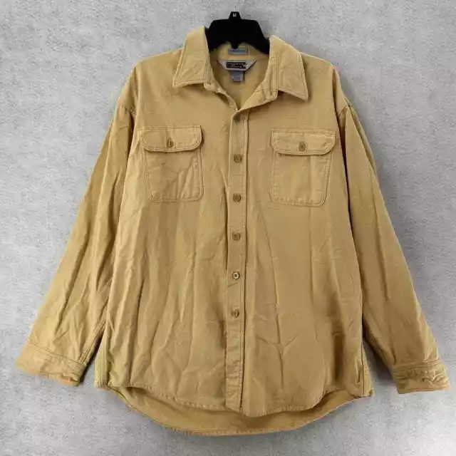 VINTAGE BIG MAC Work Shirt Mens XL Tall Yellow Chamois Cloth USA Made ...