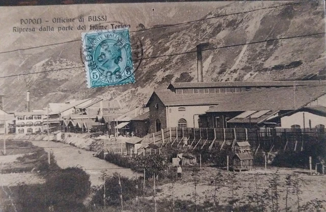 POPOLI Officine di Bussi vg. 1913.....fiume Tirino / Aquila Sulmona Pescara
