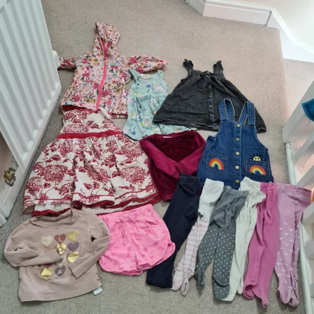 girls clothes bundle coat tights 18-24 months