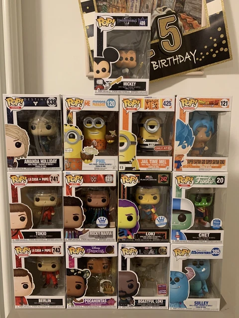 Lotto 13 Funko Pop - Disney, Casa Di Carta, Dragonball, Minuons, Destiny, Loki