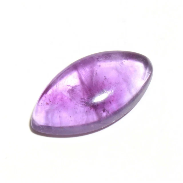 Pierre précieuse naturelle améthyste Cabochon 25x16mm Marquise dos plat...