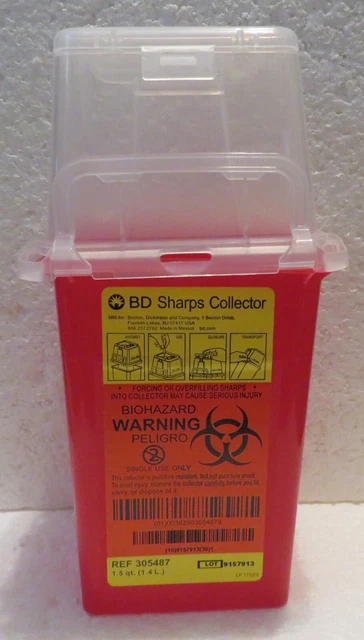 BD Sharps Container/ Collector 1.5 Qt (1.4 L) New