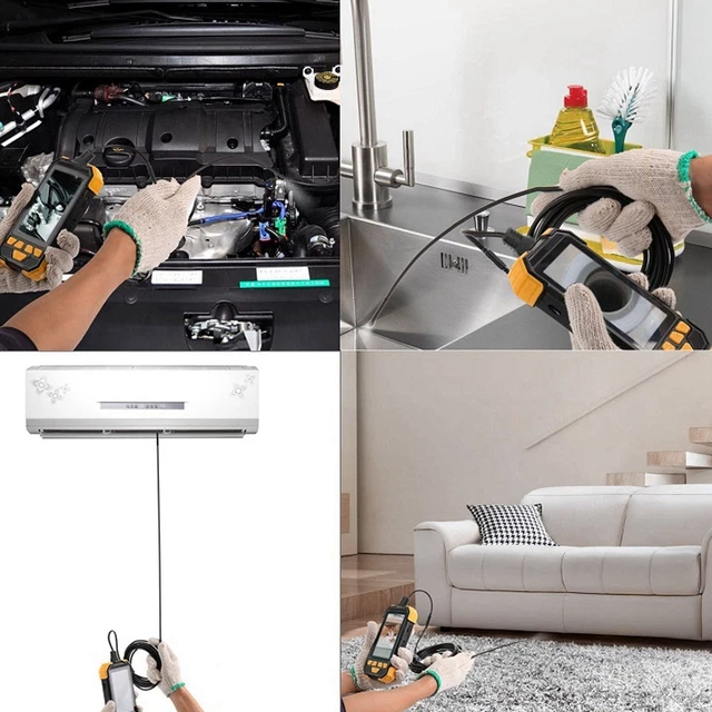 HG Orange Dual Lens Endoscope 7.9mm 1080P HD Digital Inspection Camera 4.3in IPS