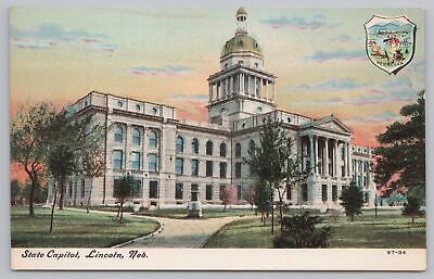State View~State Capitol Building Lincoln Nebraska~Vintage Postcard