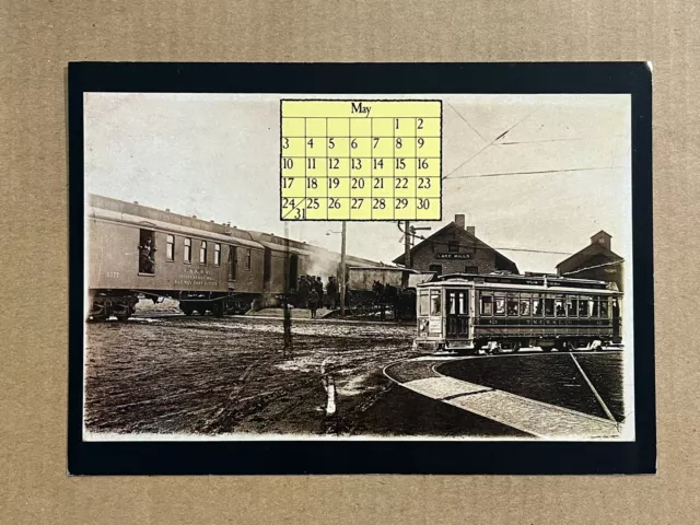 Postcard Lake Mills WI Wisconsin Train Station Depot CNW Railway Railroad