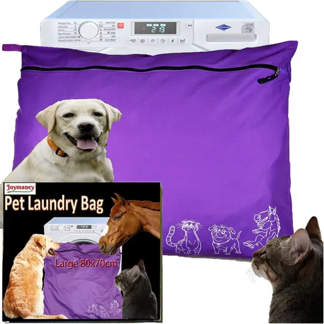 Bolsa de lavandería para mascotas Joymaney | Deja de bloquear el pelo de las mascotas | Algodón