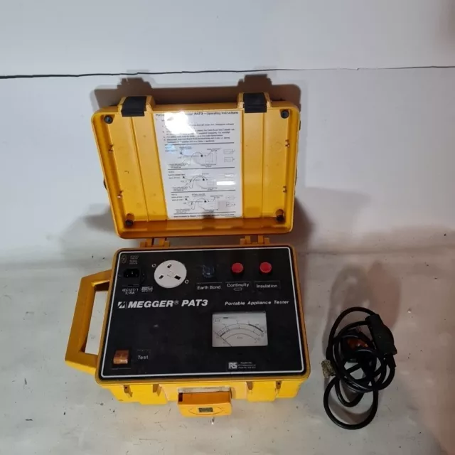 Megger PAT3 Portable Appliance Tester - Working