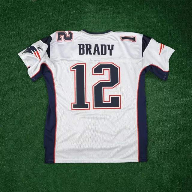 Tom Brady Reebok New England Patriots Authentic On-Field EQT Away White Jersey