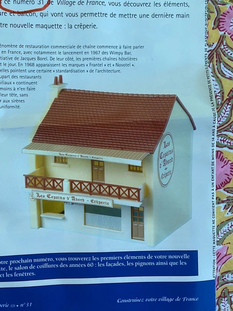 Village De France Ho Maquette Creperie Train N° 30 31 Neuf a Monter