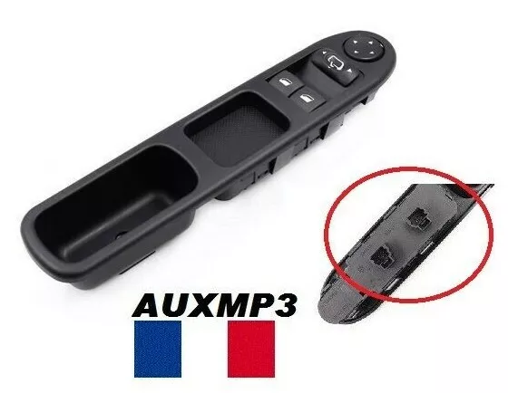 Commande Bouton Lève Vitre + rétroviseur elec peugeot 307 2 vitres electriques