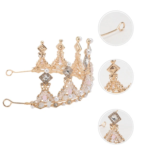 Diadème Couronne Enfant Avec Strass - Bandeau Mariage Anniversaire Fille - Accessoire Fête Élégant