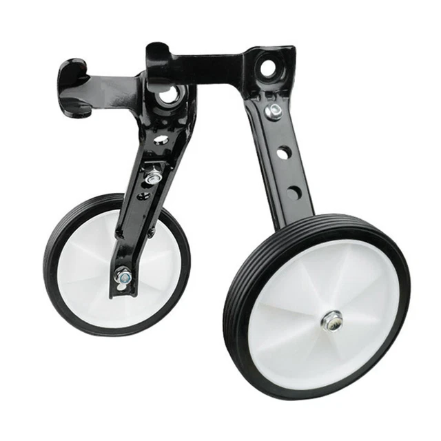 Roues D'apprentissage Vélo Enfant - Acier Réglables Noires, Neuves Sous étiquette