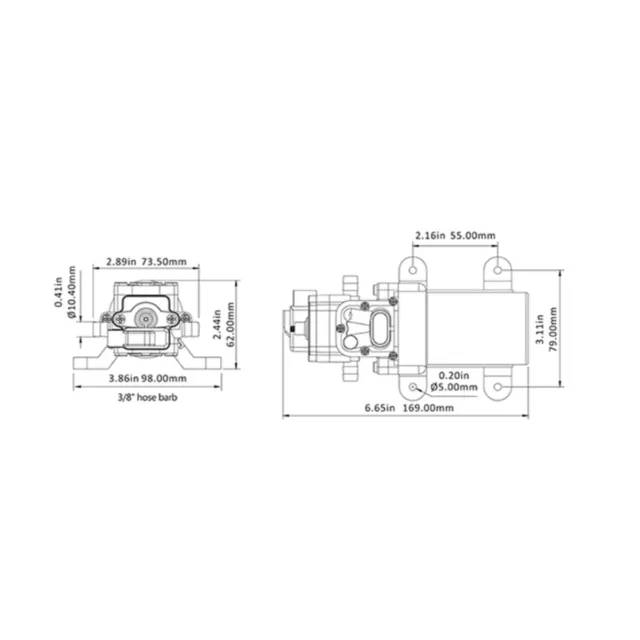 Seaflo Pompe à Eau Pression Pompe A Membrane Pompe 12 Volt Taille au Choix 2