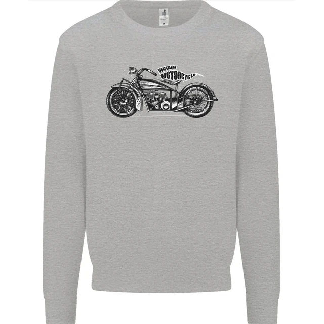 Vintage Moto Personalizzato Chopper Biker Uomo Felpa Maglione