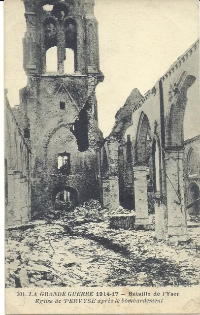CPA - Militaria - WWI - Belgique - Belgium - Bataille de l'Yser - Eglise PERVYSE