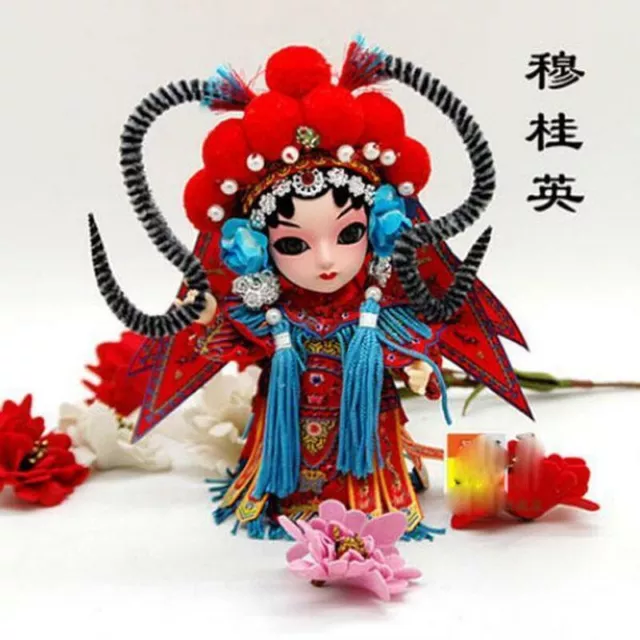 Chinese Peking Opera Characters Silk Dolls Folk Features Handmade Crafts