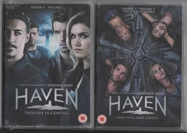 Haven - The Complete Season 5 - Volume 1 & 2 - UK Region 2 DVD Box Sets - NEW