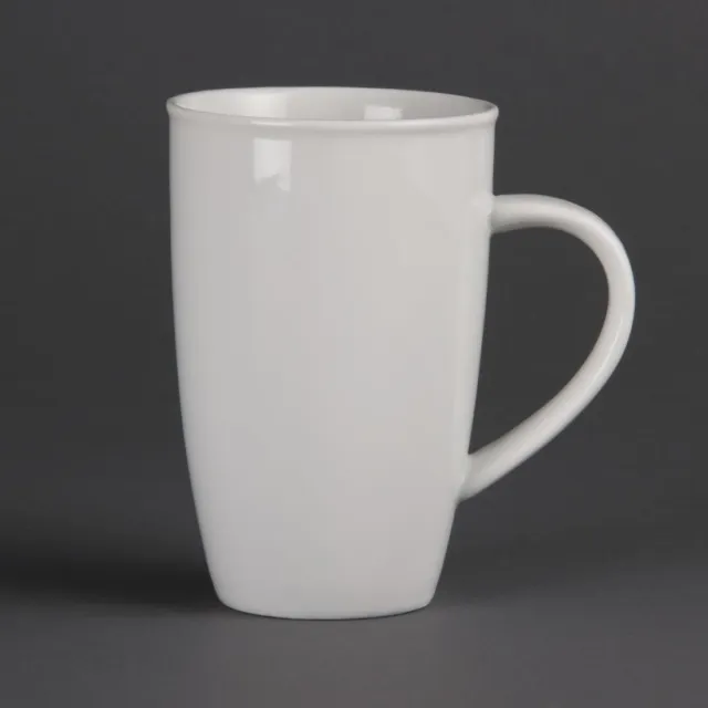 Olympia Whiteware Latte Mugs 400ml 14oz (Pack of 6) - CB700
