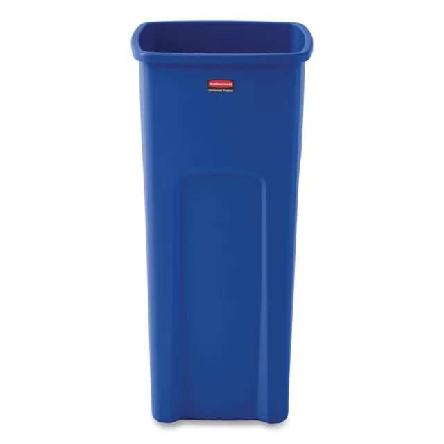 Rubbermaid Commercial Untouchable Recycling Container, Square, Plastic, 23gal, B