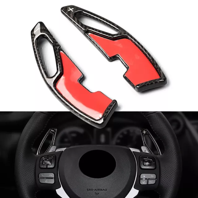 2 Pcs Carbon Fiber Black Steering Wheel Shift Paddle For LEXUS IS NX RX GS