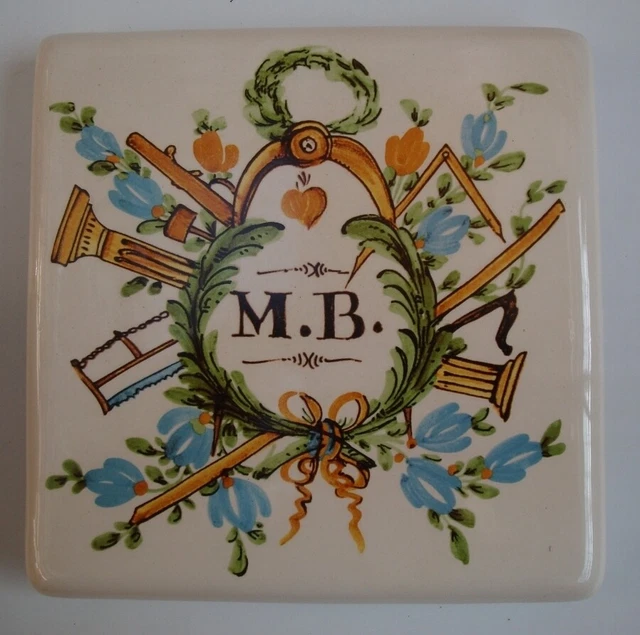 Trebedes masonería Art Deco Estilo Art Nouveau Estilo Porcelana Esmaltes