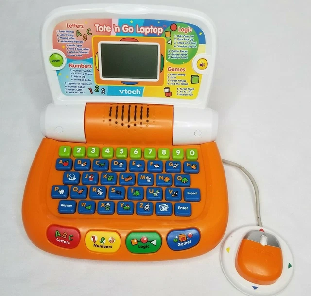 VTECH TOTE N Go Laptop Kids Toy Computer Educational Games Letters