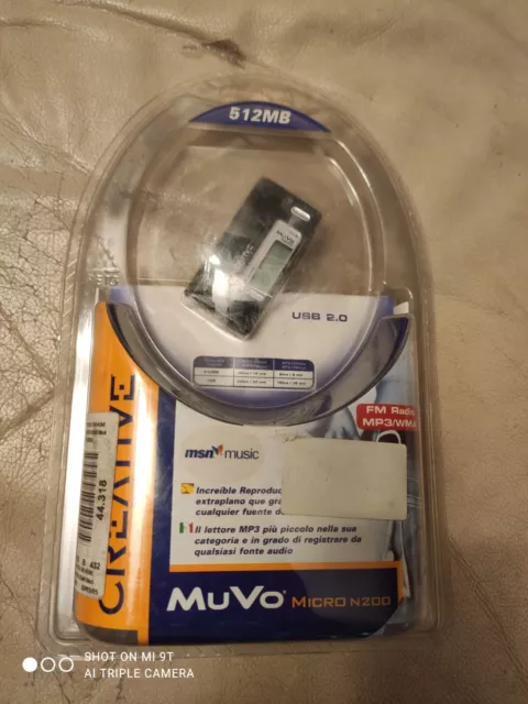 Creative MuVo Micro N200 256 MB LETTORE MP3 nero blisterato 100%