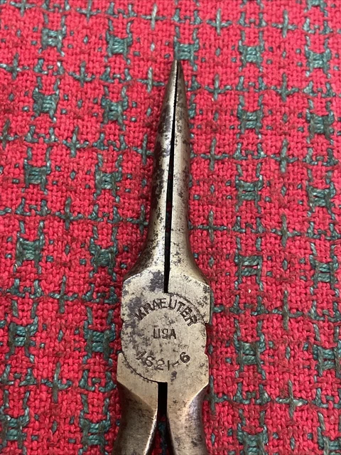Vintage Kraeuter USA 1621-6 Needle Nose Pliers Thin Nose 5