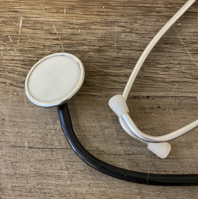 *Vintage Medical Tool STETHOSCOPE Black 30” Length 2